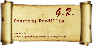 Gosztony Rozália névjegykártya